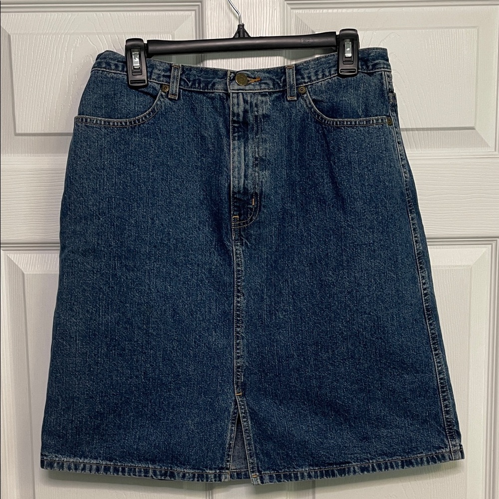Vintage Eddie Bauer Blue Denim Jean Skirt